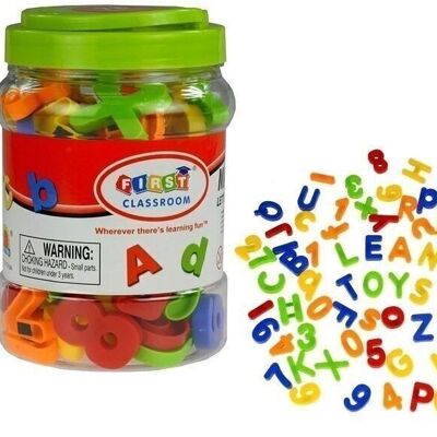 Speelgoed letterset - 78 stuks - kleurrijk - 4 cm - 3+
