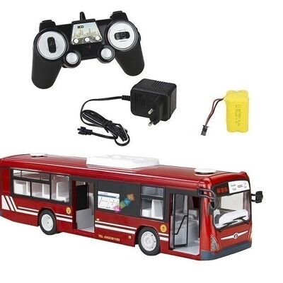 Coche RC controlable Bus rojo - con cargador y mando a distancia