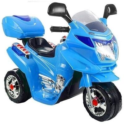 Elektrisches Kindermotorrad - Batteriemotor - Dreirad - Blau