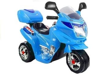 Moto électrique pour enfants - moteur à batterie - tricycle - bleu