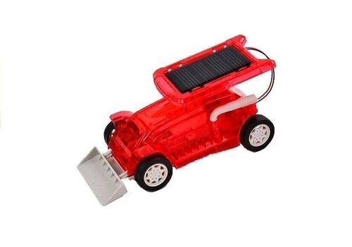 Speelgoed auto op zonne-energie - bulldozer - rood