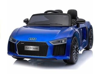 Audi R8 Spyder - voiture pour enfants supercar - à commande électrique - bleue