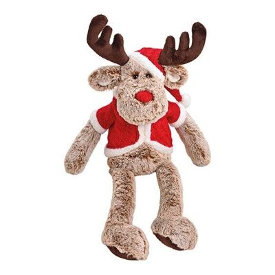 Moose made of plush brown