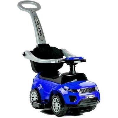 Blue ride-on car - toddler ride-on car with push bar