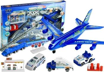 Avion jouet - ensemble de jeu d'aéroport - 30 pièces - 1:87