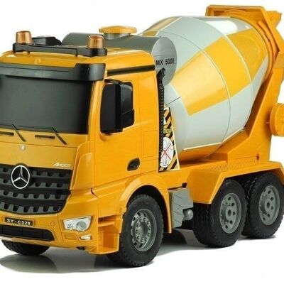 RC car Mercedes-Benz Arocs 1/20 concrete truck concrete mixer yellow