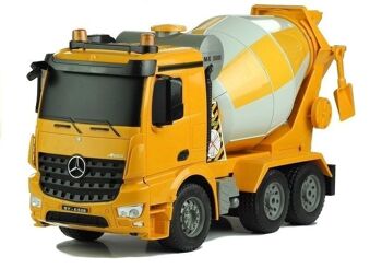 Voiture RC Mercedes-Benz Arocs 1/20 camion bétonnière bétonnière jaune