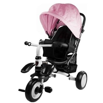 Tricycle bicycle - walker - pink - with sunshade