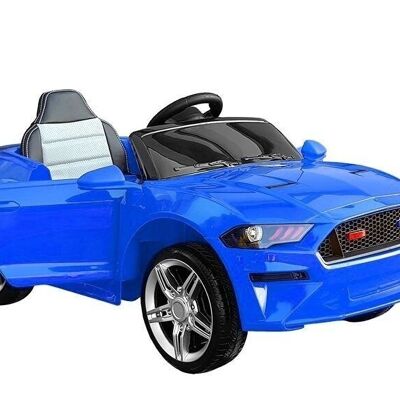 Electrically controlled children's car with remote control - blue