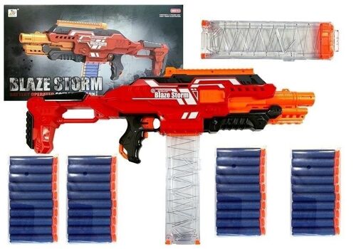 Blaze Storm - NURF speelgoed geweer - 66,5 cm - 40 patronen - rood