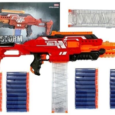 Blaze Storm - Pistola giocattolo NURF - 66,5 cm - 40 cartucce - rossa