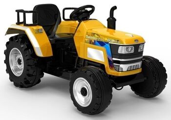 Tracteur à commande électrique avec télécommande - jaune