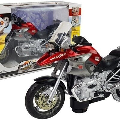Toy motorcycle - with sound effects - with lighting - red