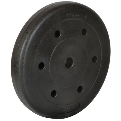 Weight plate 26.5 mm 15 kg dumbbell weight black