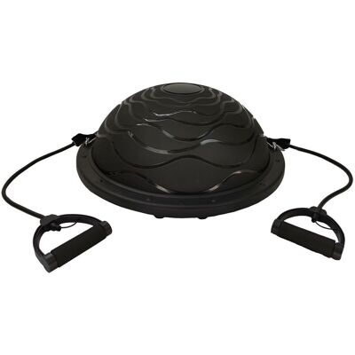 Tabla de equilibrio entrenador de equilibrio negro con cordones 59,5 cm