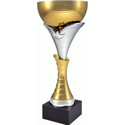 Trofeo in metallo - oro-argento - 68x25 - 30,5 cm x 100 mm