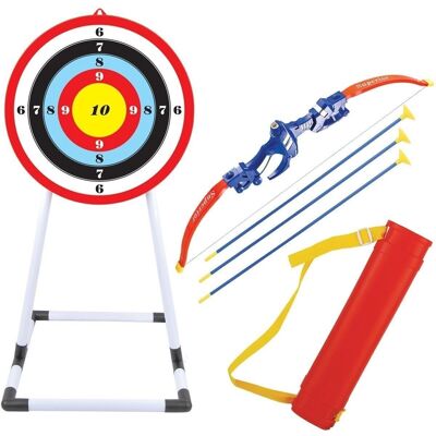 NURF Spielzeug-Spielset mit Pfeil und Bogen – mit Zielscheibe, Bogen und Pfeilen mit Saugnapf