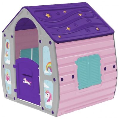 Playhouse Licorne 102x90x109 cm maisonnette pour enfants