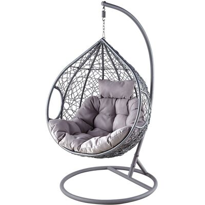 Hanging chair cocoon gray rocking chair size XXL