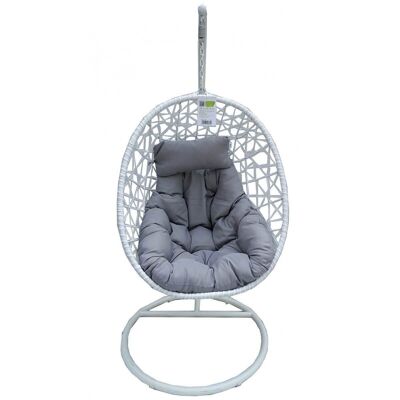 Rocking chair, hanging cocoon Luxury white