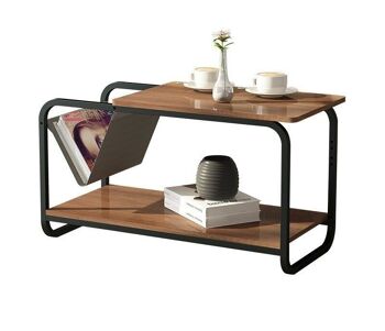 Table d'appoint avec porte-journaux - 86,5x40x46 cm - style loft