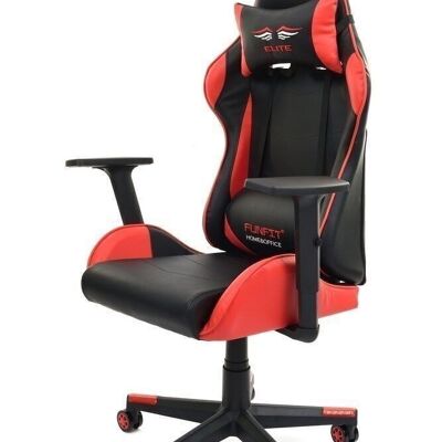 Gaming chair - Office chair - Elite - ECO leather - black-red