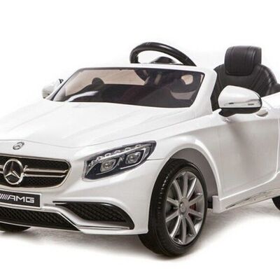 Mercedes S63 AMG - luxury children's car - electrically controlled - white