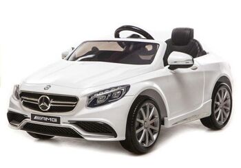 Mercedes S63 AMG - voiture de luxe pour enfants - à commande électrique - blanche