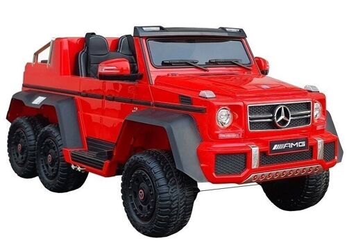 Mercedes 6x6 - luxe kinderauto - elektrisch bestuurbaar - rood
