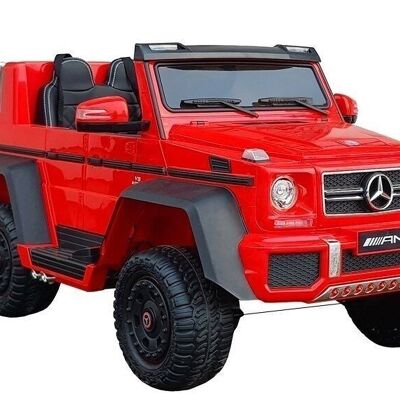 Mercedes 6x6 - coche infantil de lujo - con control eléctrico - rojo