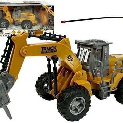 RC excavator - with hammer drill - 27Mhz - 21 x 9 x 12 cm
