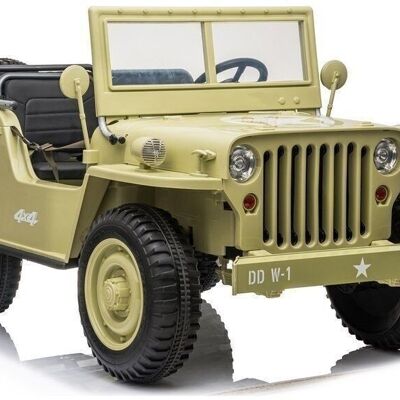 Brown JEEP WILLYS children's car - electrically controlled - 2.4Ghz remote control