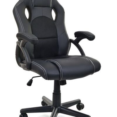 Gaming-Stuhl – Bürostuhl – Racer PRO – ECO-Leder – Schwarz