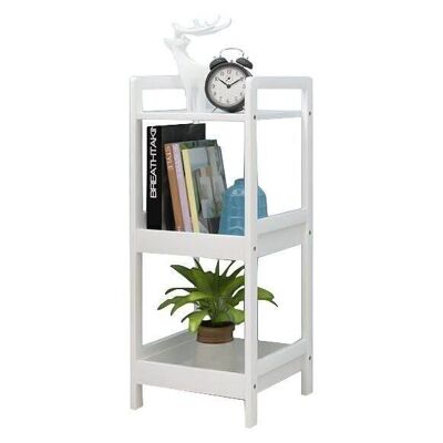 Libreria in legno - comodino - bianco - 30x29x72 cm