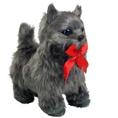 Toy cat - interactive - gray - 20 cm