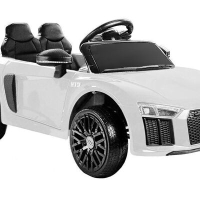 Audi R8 Spyder - supercar per bambini - controllata elettricamente - bianca