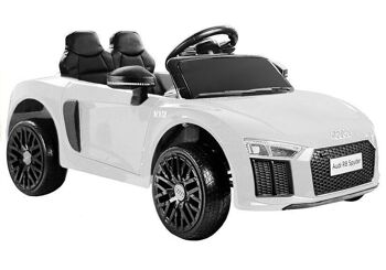 Audi R8 Spyder - voiture pour enfants supercar - à commande électrique - blanche