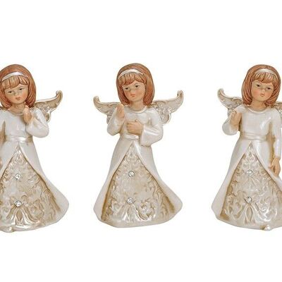 Angel made of porcelain, 3-fold assorted (W / H / D) 5x9x4 cm