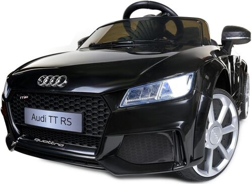 Audi TT RS - kinderwagen - zwart - elektrisch bestuurbaar - 3 km/u