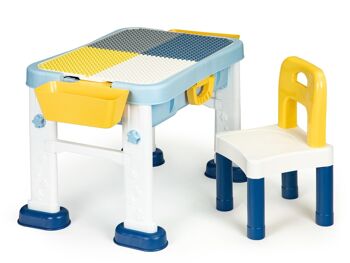 Table de jeu de blocs empilables - table à dessin - ensemble de jeu pour enfants