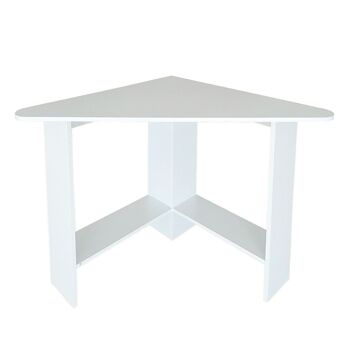 Bureau d'angle - bureau en bois - 102x72x74 cm - blanc