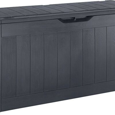 Caja de almacenamiento para cojines de jardín - 270L - negro - caja para cojines -