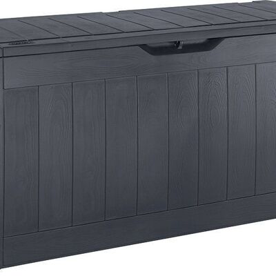 Coffre de rangement pour coussins de jardin - 270L - noir - boîte à coussins -