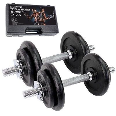 Dumbbell set with case - dumbbell set 20 kg cast iron