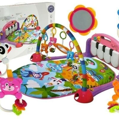 Baby gym play mat interactive with pink piano
