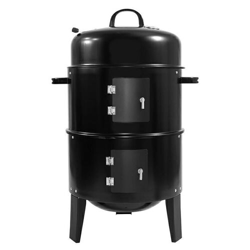 Barbecue - Smoker - Grill - 3-in-1 tuin grill zwart - 40cx40x83 cm