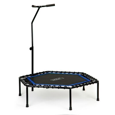 Fitness trampoline - Jumping Fitness - 122x122x28 cm - black/blue