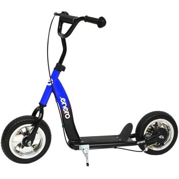 Trottinette enfant bleue - avec frein à main - 98 cm de long - jusqu'à 50 kg