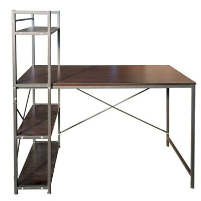 Desk - with shelves - 120x80x122 cm - brown-gray