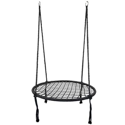 Hanging chair black 80 cm diameter up to 150 kg